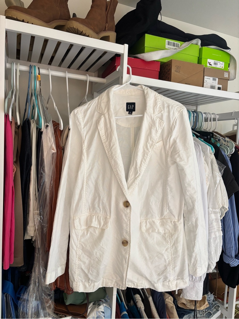 GAP White Linen Women's Blazer